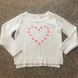 Darling heart pom pom sweater